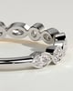 Sarah - Round Marquise Bezel Set Wedding Ring - 18k White Gold