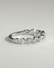Sarah - Round Marquise Bezel Set Wedding Ring - 18k White Gold