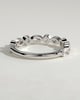 Sarah - Round Marquise Bezel Set Wedding Ring - 18k White Gold