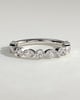Sarah - Round Marquise Bezel Set Wedding Ring - 18k White Gold