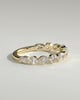 Sarah - Round Marquise Bezel Set Wedding Ring - 18k Yellow Gold