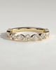 Sarah - Round Marquise Bezel Set Wedding Ring - 18k Yellow Gold