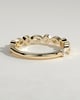 Sarah - Round Marquise Bezel Set Wedding Ring - 18k Yellow Gold