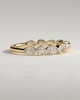 Sarah - Round Marquise Bezel Set Wedding Ring - 18k Yellow Gold
