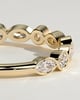 Sarah - Round Marquise Bezel Set Wedding Ring - 18k Yellow Gold