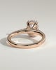 Sasha - Oval Solitaire with Double Tipped Claws and Pav Band - 18k Rose Gold