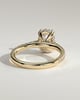 Sasha - Oval Solitaire with Double Tipped Claws and Pav Band - 18k Yellow Gold