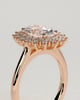 Savannah - Cathedral Oval Halo - 18k Rose Gold