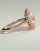 Savannah - Cathedral Oval Halo - 18k Rose Gold