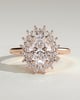 Savannah - Cathedral Oval Halo - 18k Rose Gold