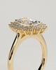 Savannah - Cathedral Oval Halo - 18k Yellow Gold