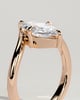 Marquise 4 Claw Solitaire with Bypass Band Engagement Ring - 18k Rose Gold
