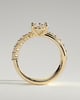 Sevela - Oval Solitaire Wrap Ring - 18k Yellow Gold