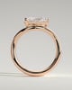 Shai - Pear Solitaire with Twist Band - 18k Rose Gold