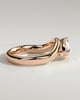 Shai - Pear Solitaire with Twist Band - 18k Rose Gold