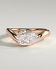 Shai - Pear Solitaire with Twist Band - 18k Rose Gold