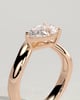 Shai - Pear Solitaire with Twist Band - 18k Rose Gold