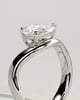 Shai - Pear Solitaire with Twist Band - 18k White Gold