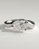 Shai - Pear Solitaire with Twist Band - 18k White Gold
