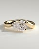 Shai - Pear Solitaire with Twist Band - 18k Yellow Gold