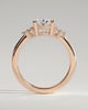 Sharon - 4 Claw Oval with Accent Stones - 18k Rose Gold