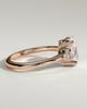 Sharon - 4 Claw Oval with Accent Stones - 18k Rose Gold