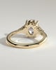Sharon - 4 Claw Oval with Accent Stones - 18k Yellow Gold