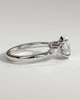 Sheridan  Oval Trilogy with Round and Pear Stones - 18k White Gold High Setting