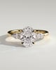 Sheridan  Oval Trilogy with Round and Pear Stones - 18k Yellow Gold High Setting