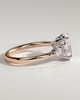 Sheridan  Oval Trilogy with Round and Pear Stones - 18k Rose Gold / 18k White Gold Low Setting