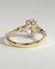 Sheridan  Oval Trilogy with Round and Pear Stones - 18k Yellow Gold Low Setting