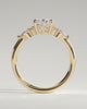 Sheridan  Oval Trilogy with Round and Pear Stones - 18k Yellow Gold Low Setting