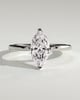 Sherry - V Claw Marquise Solitaire - 18k White Gold