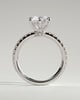 Siobhan - 6 Claw Round Solitaire with Hidden Halo and Collar - 18k White Gold