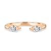 Sky - Marquise Open Wedding Ring - 18k Rose Gold