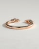 Sky - Marquise Accent Stone Open Band Wedding Ring - 18k Rose Gold