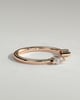 Sky - Marquise Accent Stone Open Band Wedding Ring - 18k Rose Gold