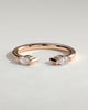 Sky - Marquise Accent Stone Open Band Wedding Ring - 18k Rose Gold