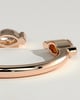 Sky - Marquise Accent Stone Open Band Wedding Ring - 18k Rose Gold