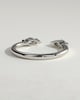 Sky - Marquise Accent Stone Open Band Wedding Ring - 18k White Gold