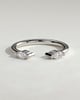 Sky - Marquise Accent Stone Open Band Wedding Ring - 18k White Gold