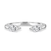 Sky - Marquise Open Wedding Ring - 18k White Gold
