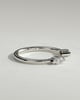 Sky - Marquise Accent Stone Open Band Wedding Ring - 18k White Gold