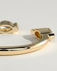 Sky - Marquise Accent Stone Open Band Wedding Ring - 18k Yellow Gold