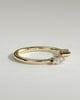 Sky - Marquise Accent Stone Open Band Wedding Ring - 18k Yellow Gold