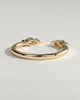 Sky - Marquise Accent Stone Open Band Wedding Ring - 18k Yellow Gold