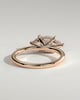 Sonnet - Marquise East West Claw Solitaire with Hidden Halo Engagement Ring - 18k Rose Gold High Setting