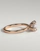 Sonnet - Marquise East West Claw Solitaire with Hidden Halo Engagement Ring - 18k Rose Gold High Setting