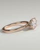 Sonnet - Marquise East West Claw Solitaire with Hidden Halo Engagement Ring - 18k Rose Gold High Setting
