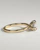 Sonnet - Marquise East West Claw Solitaire with Hidden Halo Engagement Ring - 18k Yellow Gold High Setting